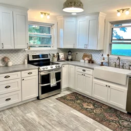 newly remodeled white kitchen