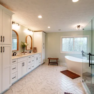 beautifully remodeled bathroom