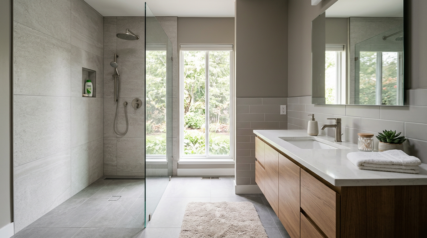 Low Maintenance Bathroom Remodel: A Guide to Fewer Seams, Better Ventilation, and Easy-Clean Surfaces